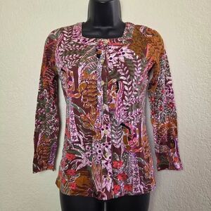 Vintage Saint-Clair Printed Cardigan